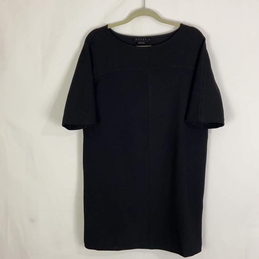 HATCH Maternity Shift Mini Short Dress Black Boat Neckline size 0 - Picture 5 of 11